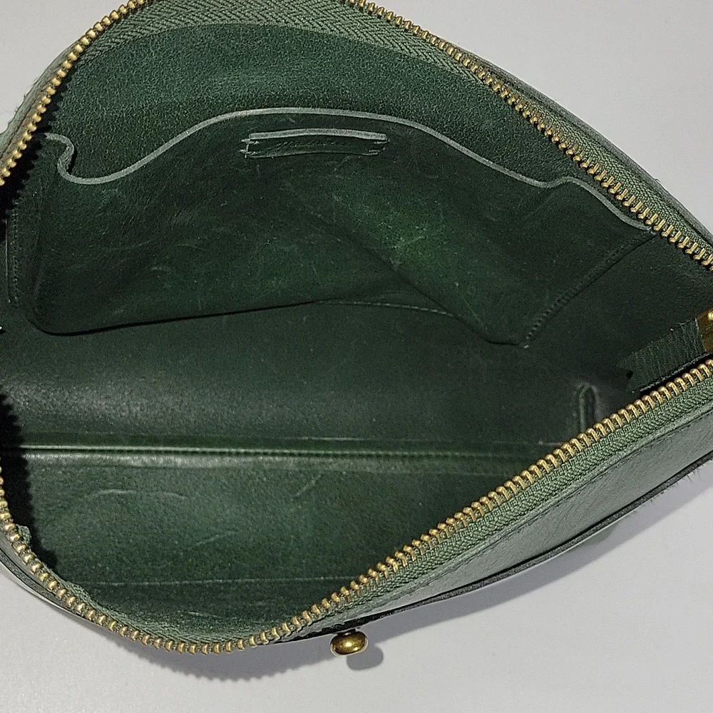 Madewell Dark Green Leather Crossbody Shoulder Bag - Picture 10 of 14